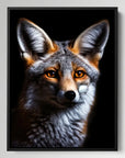 Cross Fox Black Portrait