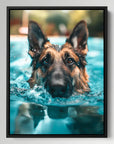 German Shepherd Swimming
