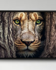 Lion Hiding Tree Horizontal
