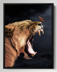 Lioness Annoying Butterfly
