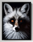 Marble Fox Black Portrait