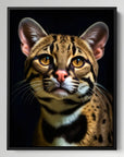 Ocelot Black Portrait