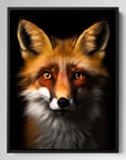 Red Fox Black Portrait