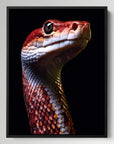 Red Snake Black Portrait
