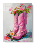 Floral Pink Boots