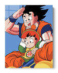 Goku Gohan Happy Flying
