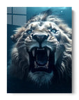 Lion Close Up Swimming