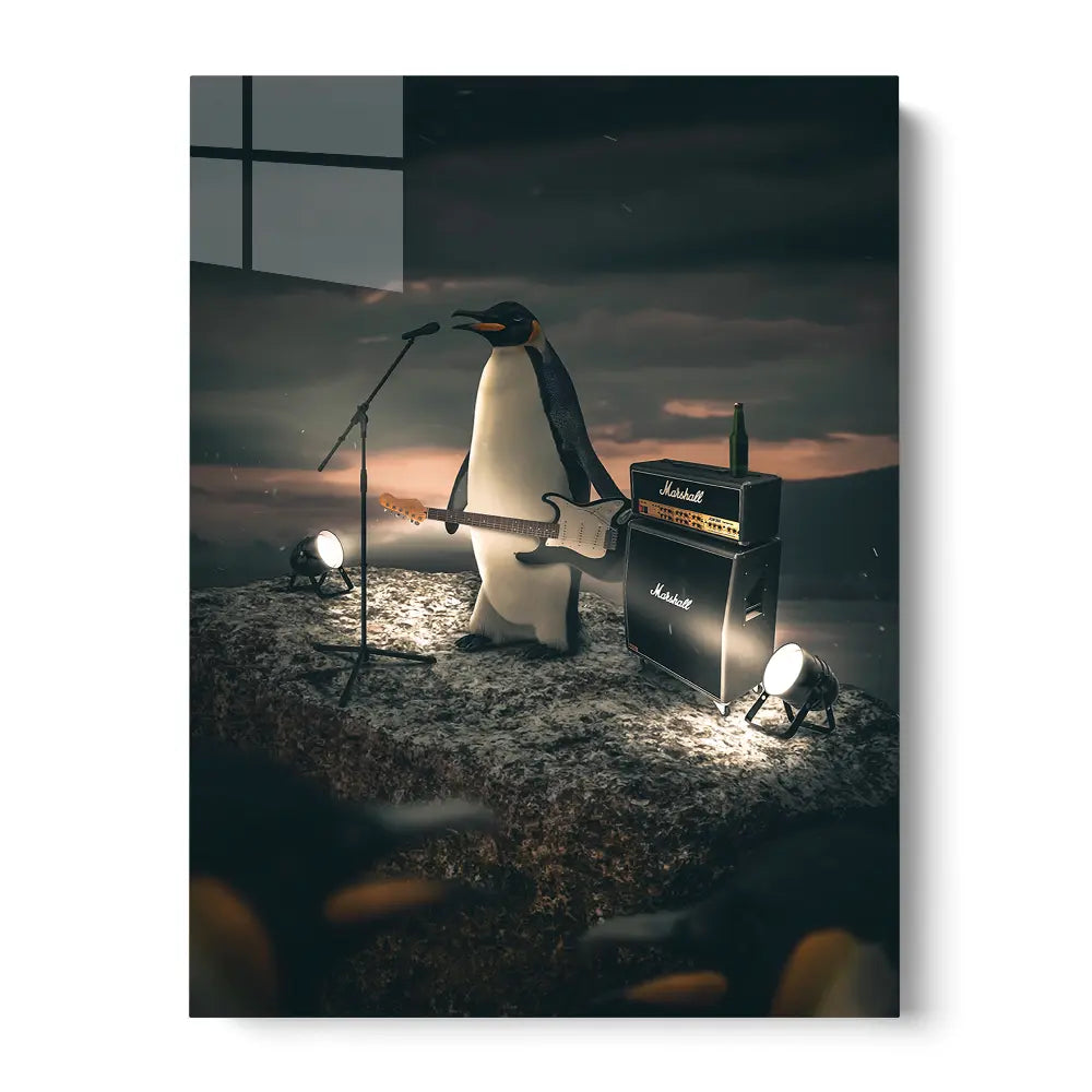 Rockstar Penguin Portrait
