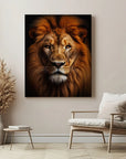 Beautiful Lion Black Portrait
