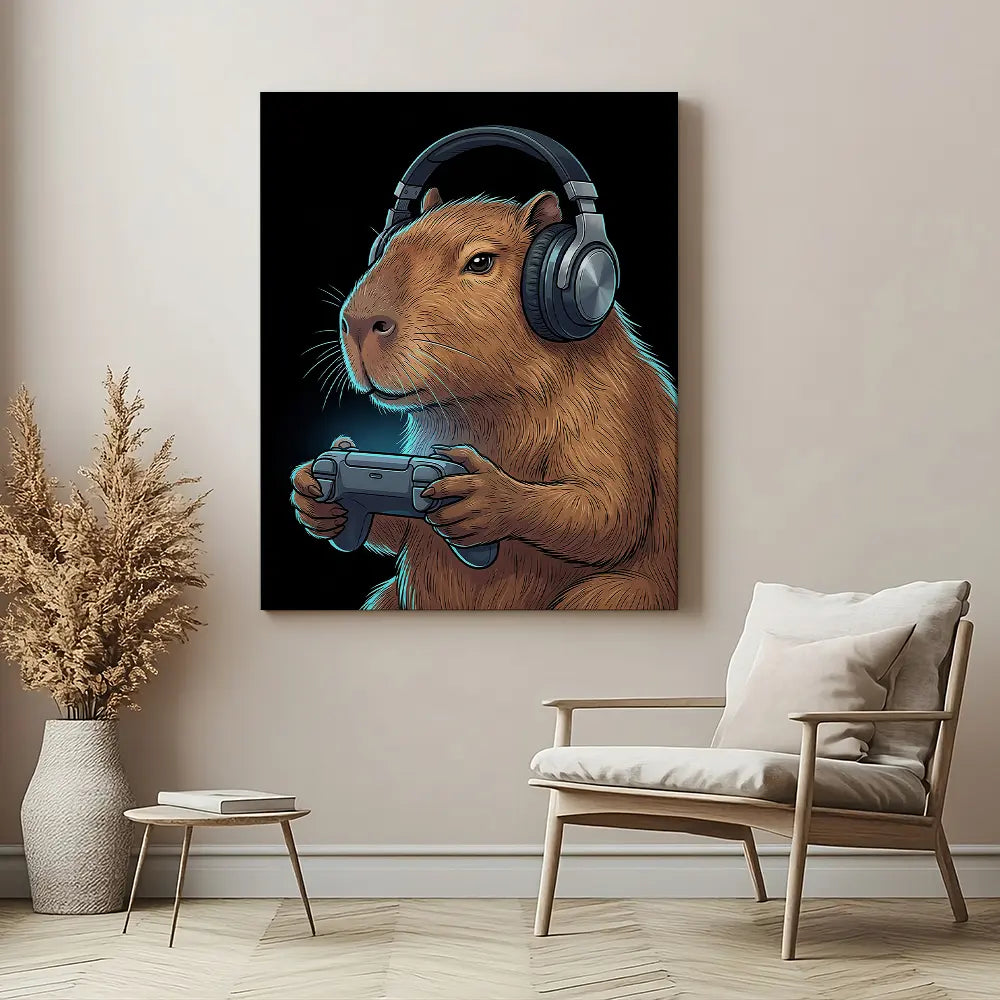Capybara Playing Videogames