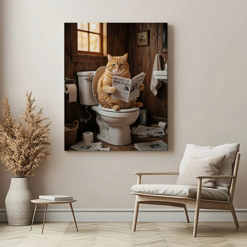 Cat On Toilet Hilarious
