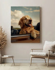 Golden Retriever Car