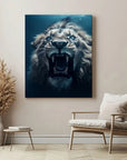 Lion Close Up Swimming