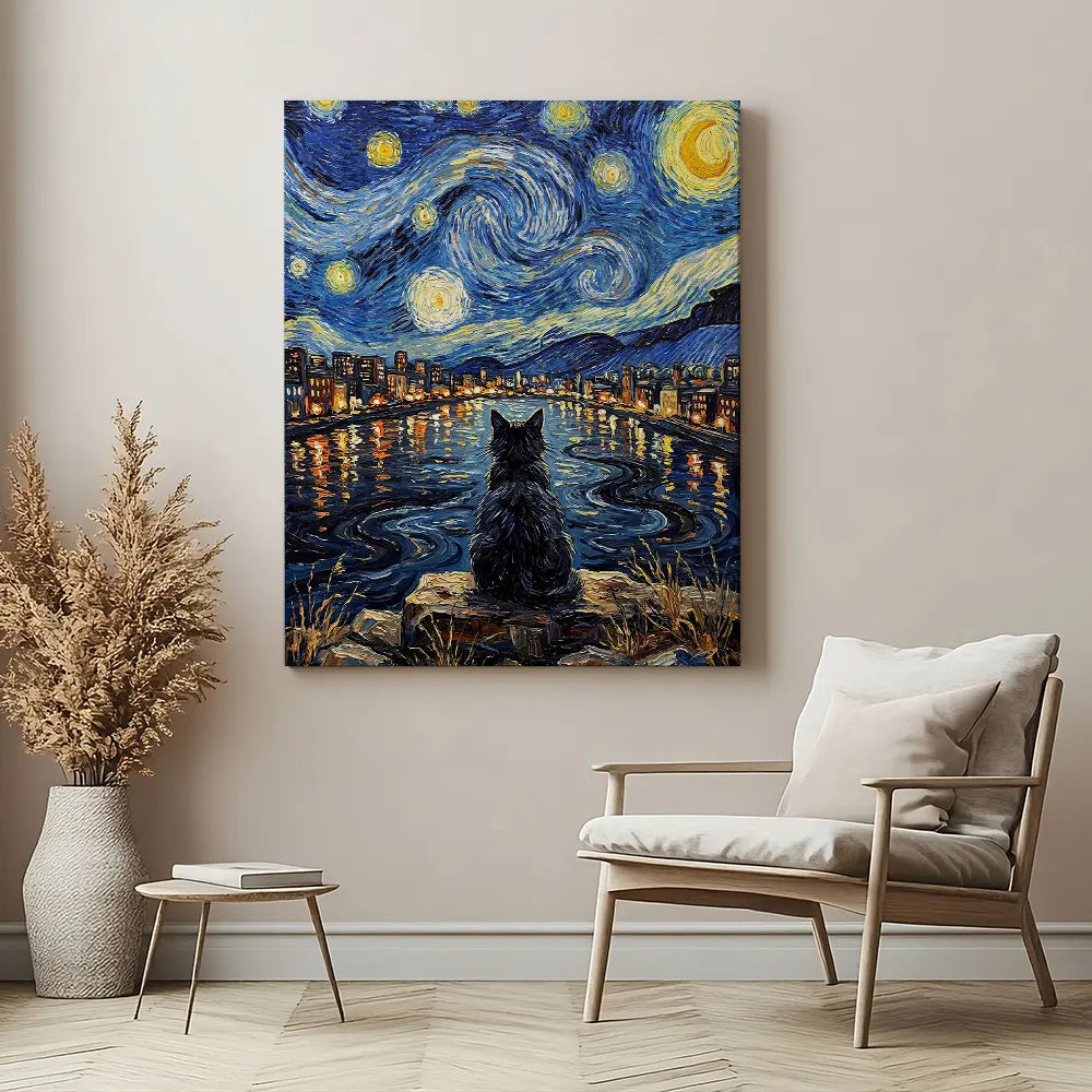 Starry Night Cat