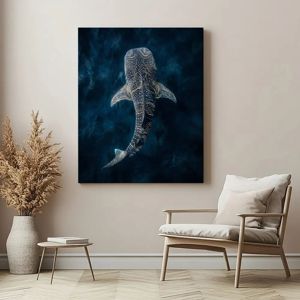 Whale Glowing Water