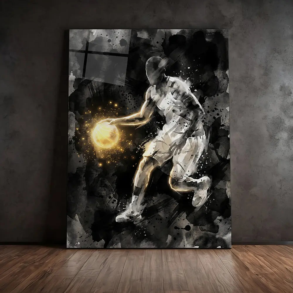 Glowing Watercolor Basketballer
