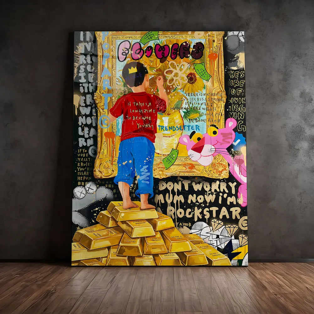 Banksy Gold Pop Art