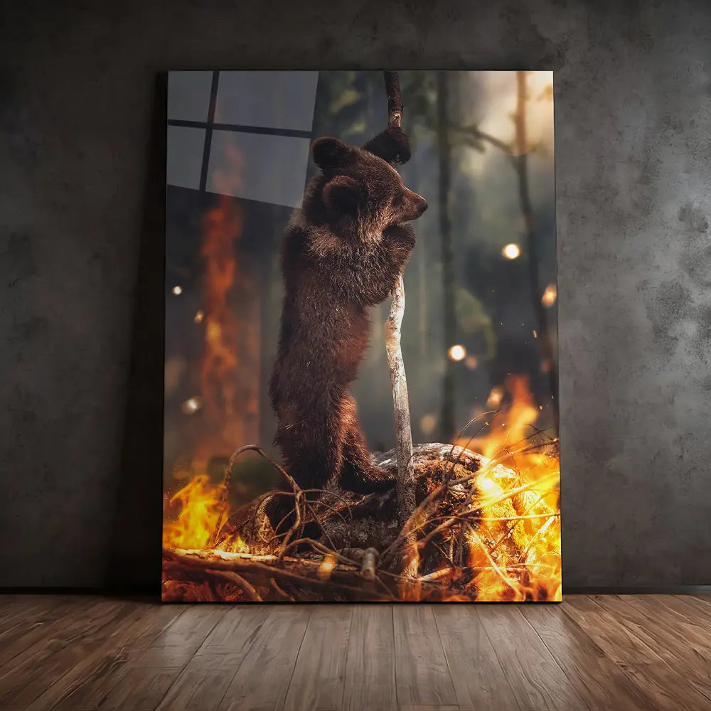 Bear Escaping Fire