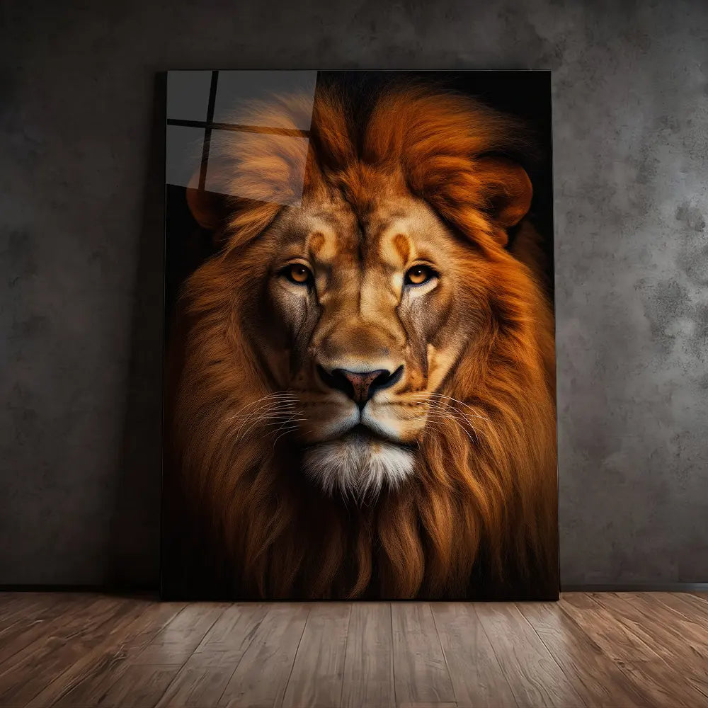 Beautiful Lion Black Portrait