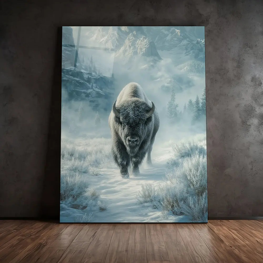 Bison In The Snow