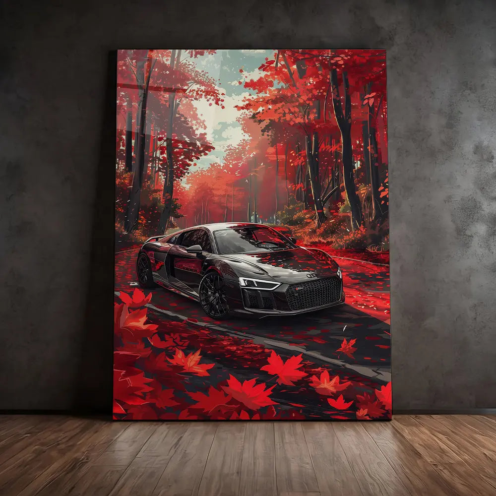 Black Audi Red Autumn