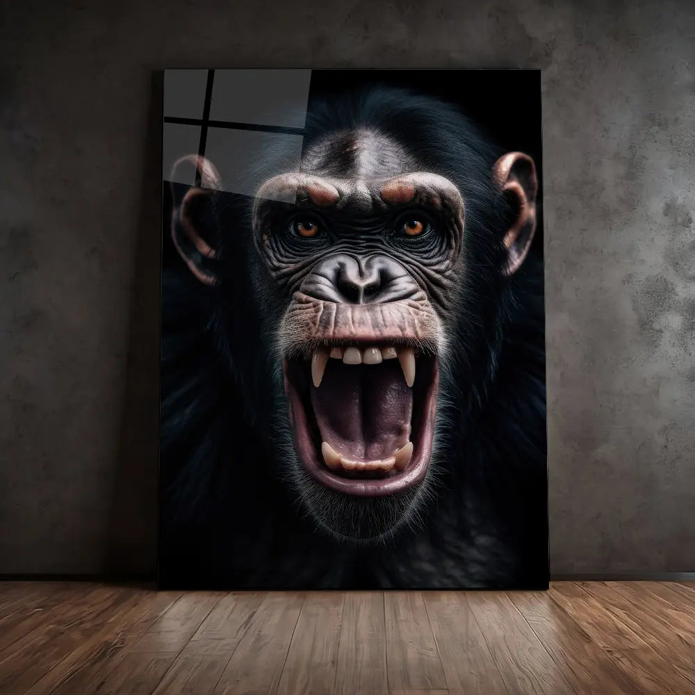 Chimpanzee Black Portrait
