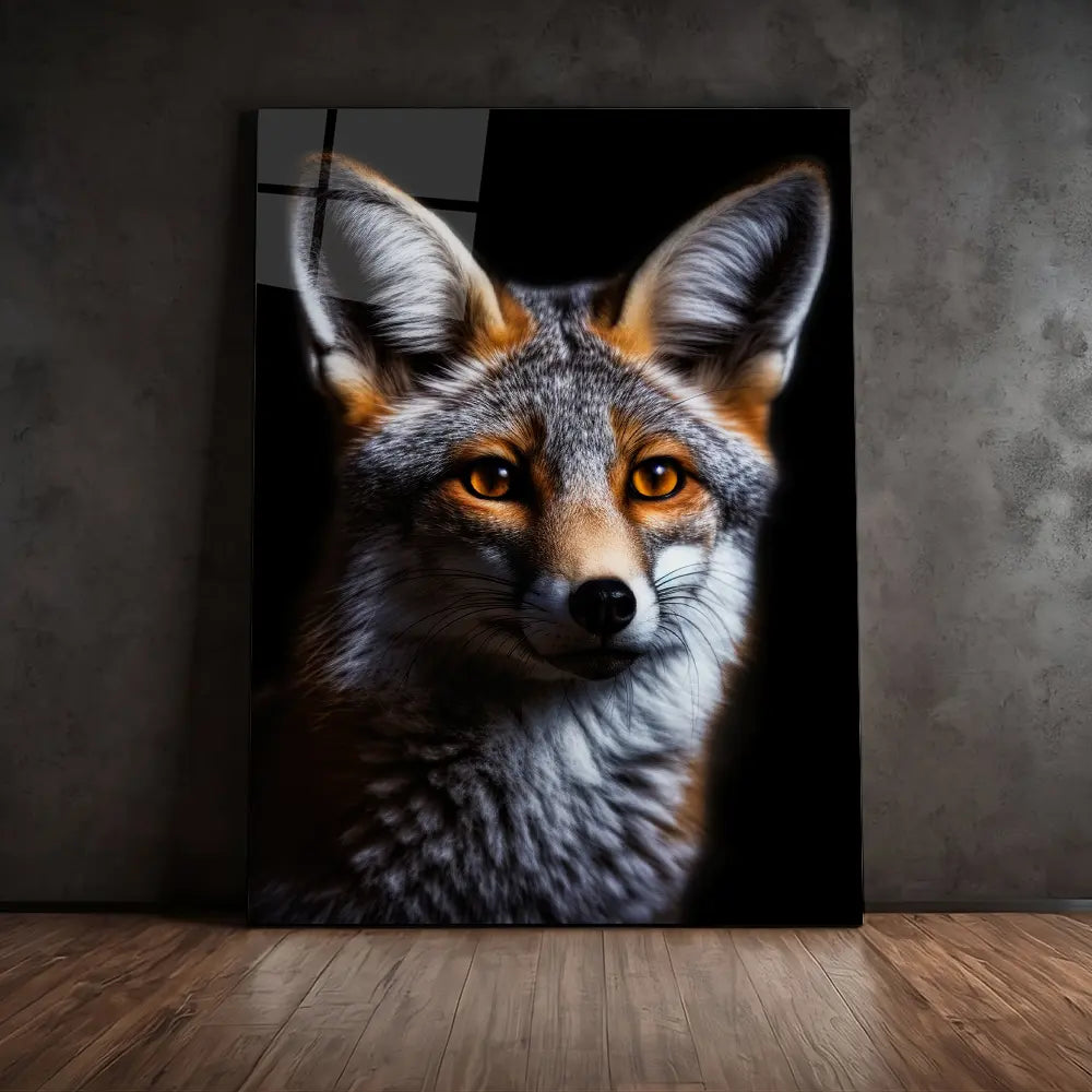Cross Fox Black Portrait
