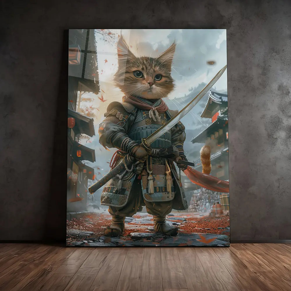 Cute Samurai Cat