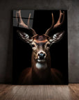 Deer Black Portrait