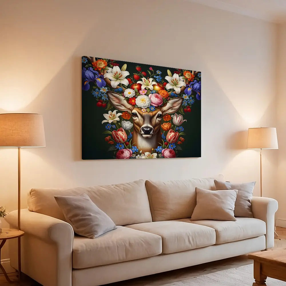Deer Flower Art