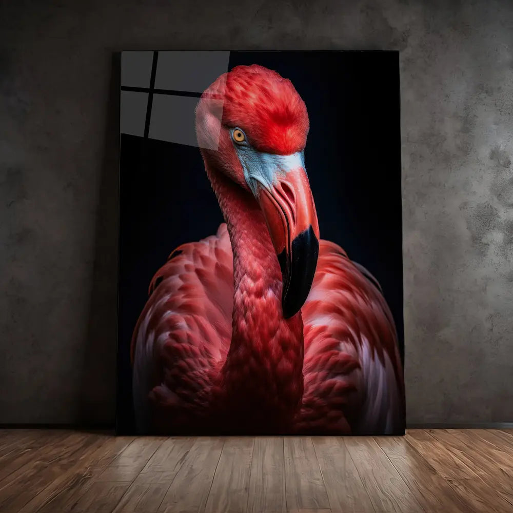 Flamingo Black Portrait