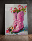 Floral Pink Boots