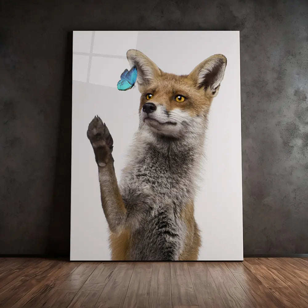 Fox Catching Butterfly