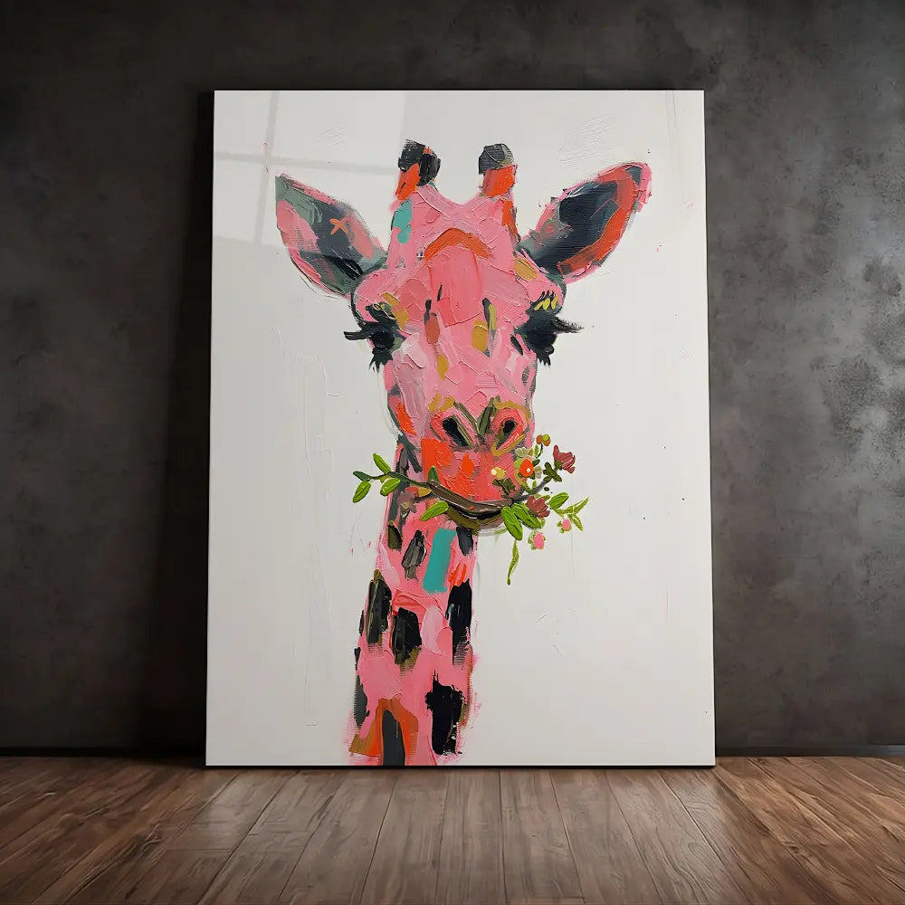 Giraffe Eating Plants