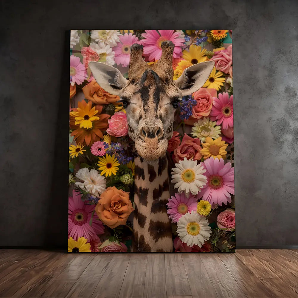 Giraffe Flowers Dream