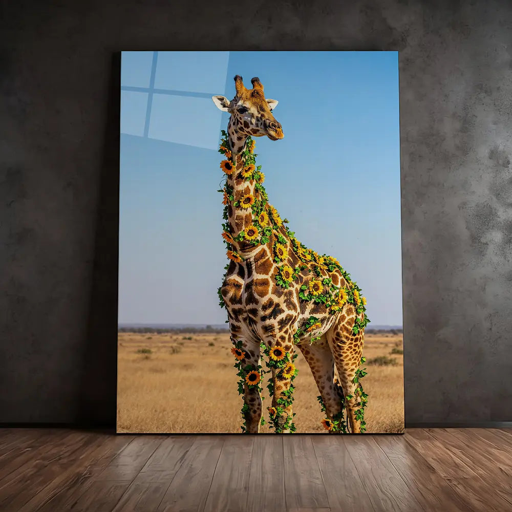 Giraffe Safari Flowers