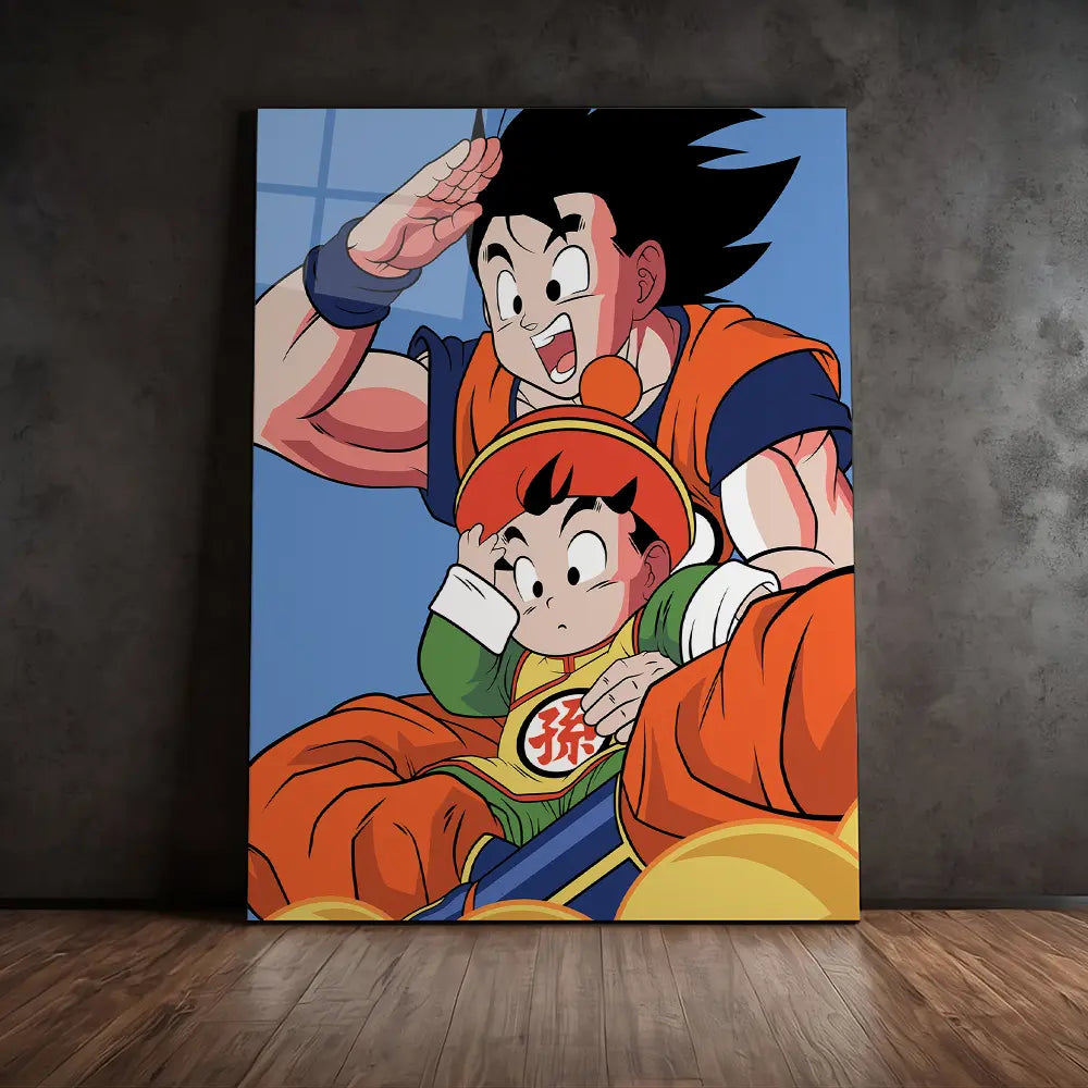 Goku Gohan Happy Flying