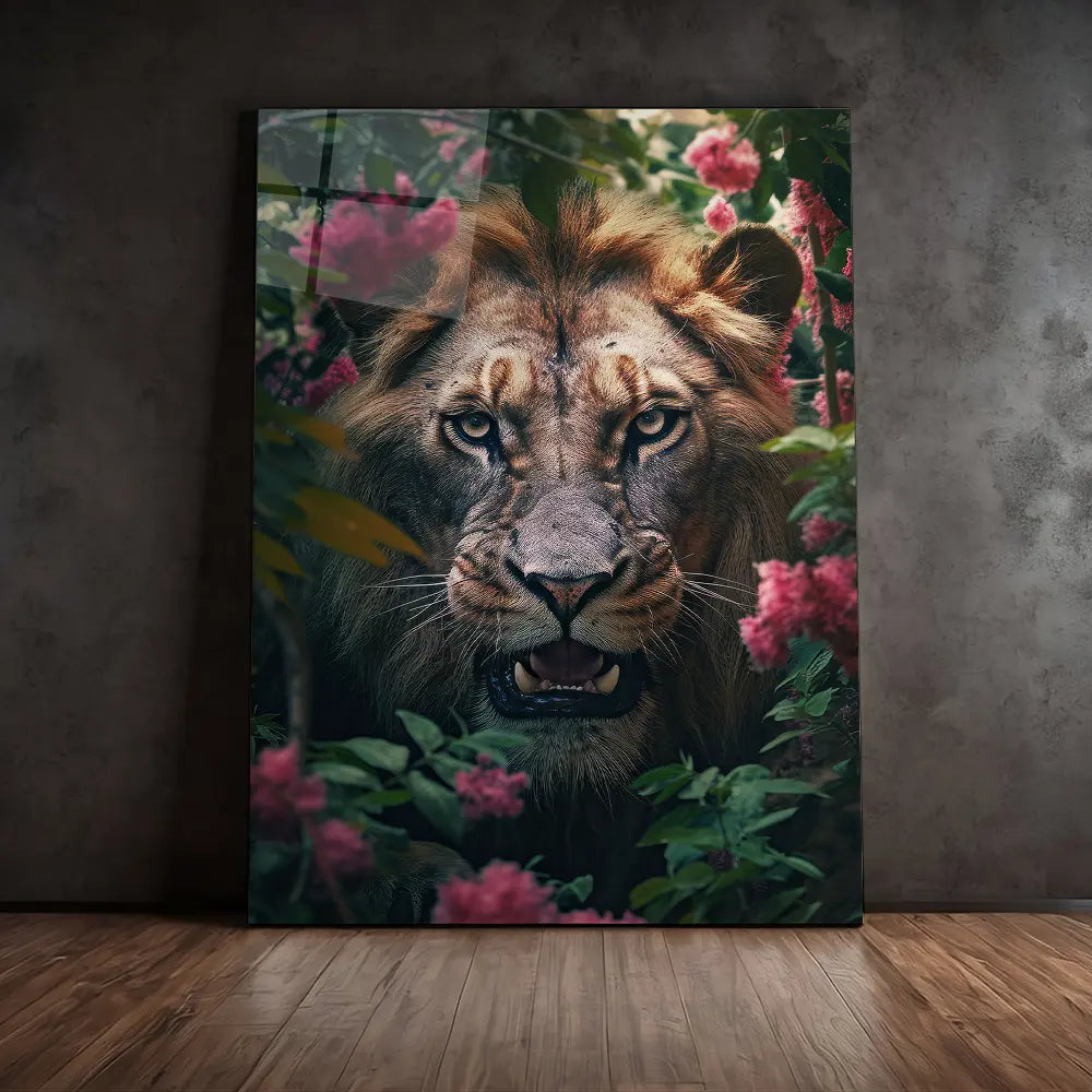 Lion Angry Flowers