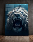 Lion Close Up Swimming