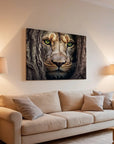 Lion Hiding Tree Horizontal