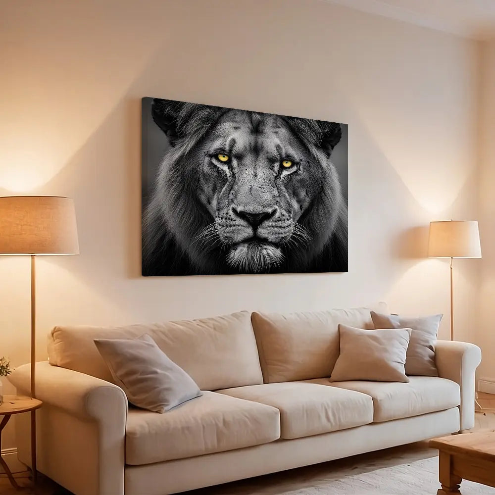 Lion Yellow Eyes