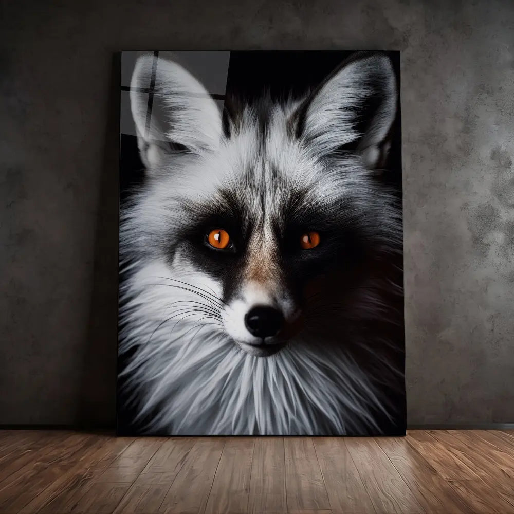 Marble Fox Black Portrait