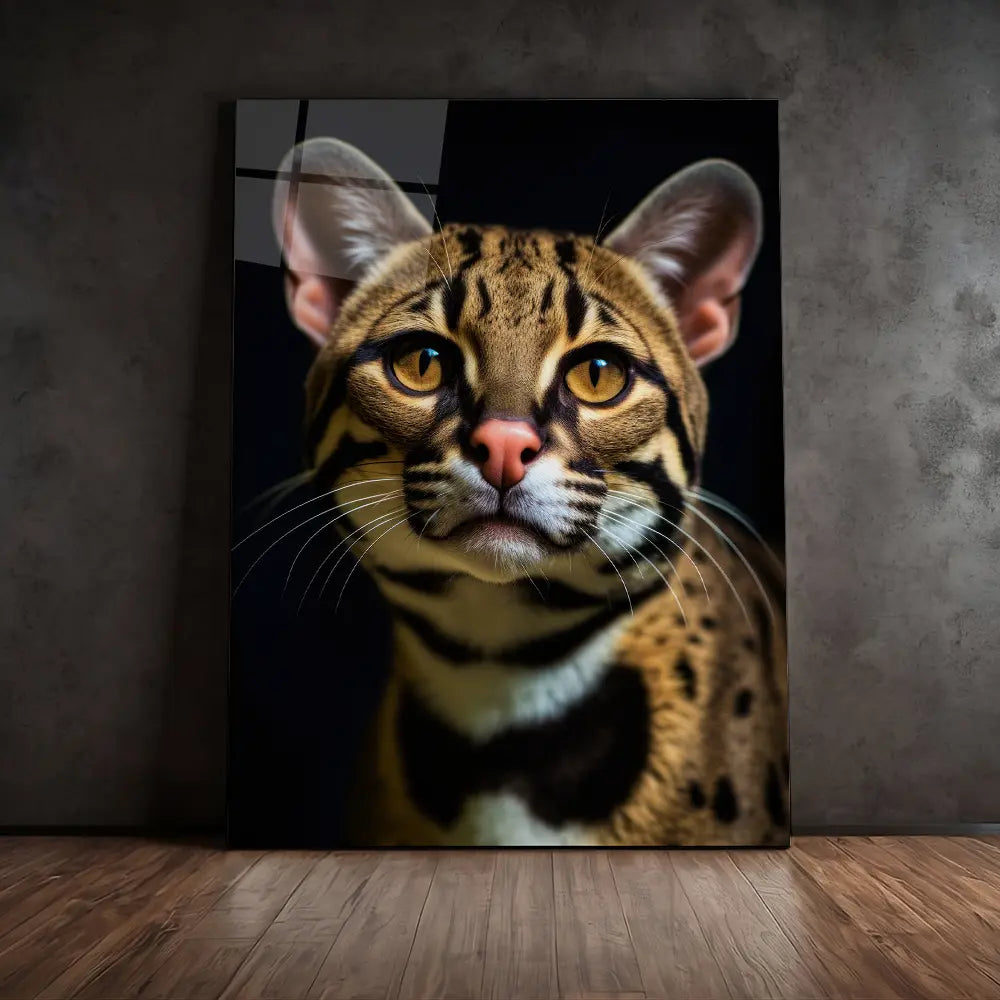 Ocelot Black Portrait