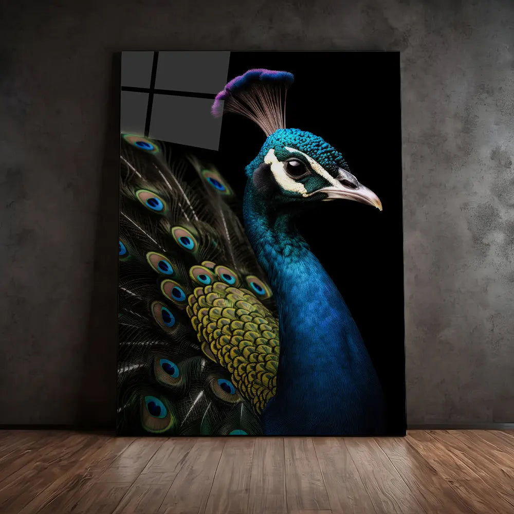 Peacock Black Portrait