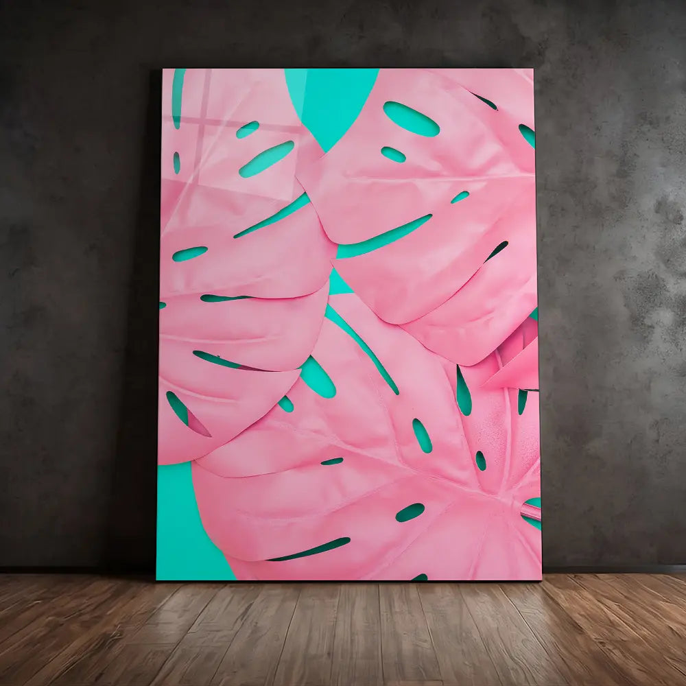 Pink Jungle Leaves