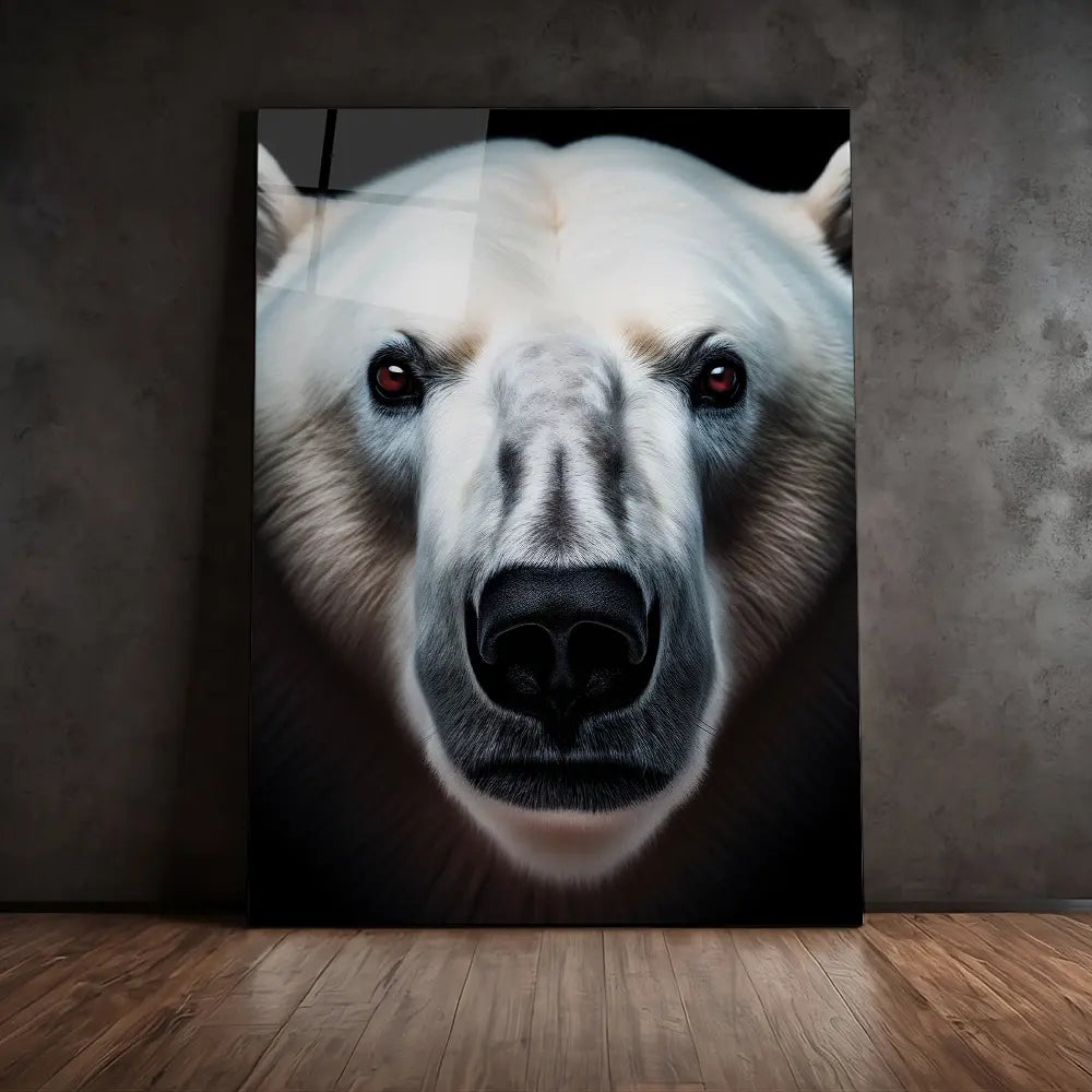 Polar Bear Black Portrait