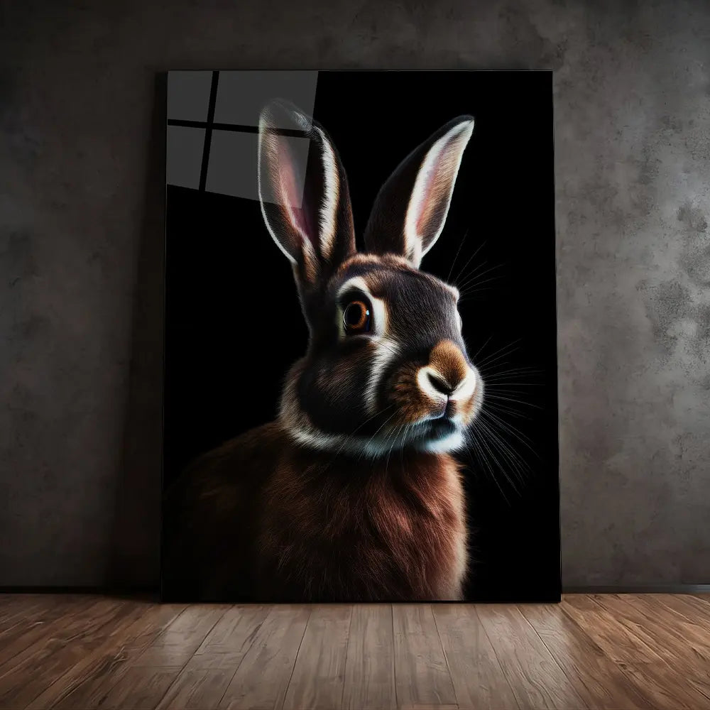 Rabbit Black Portrait