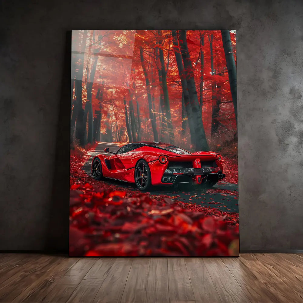 Red LaFerrari Autumn
