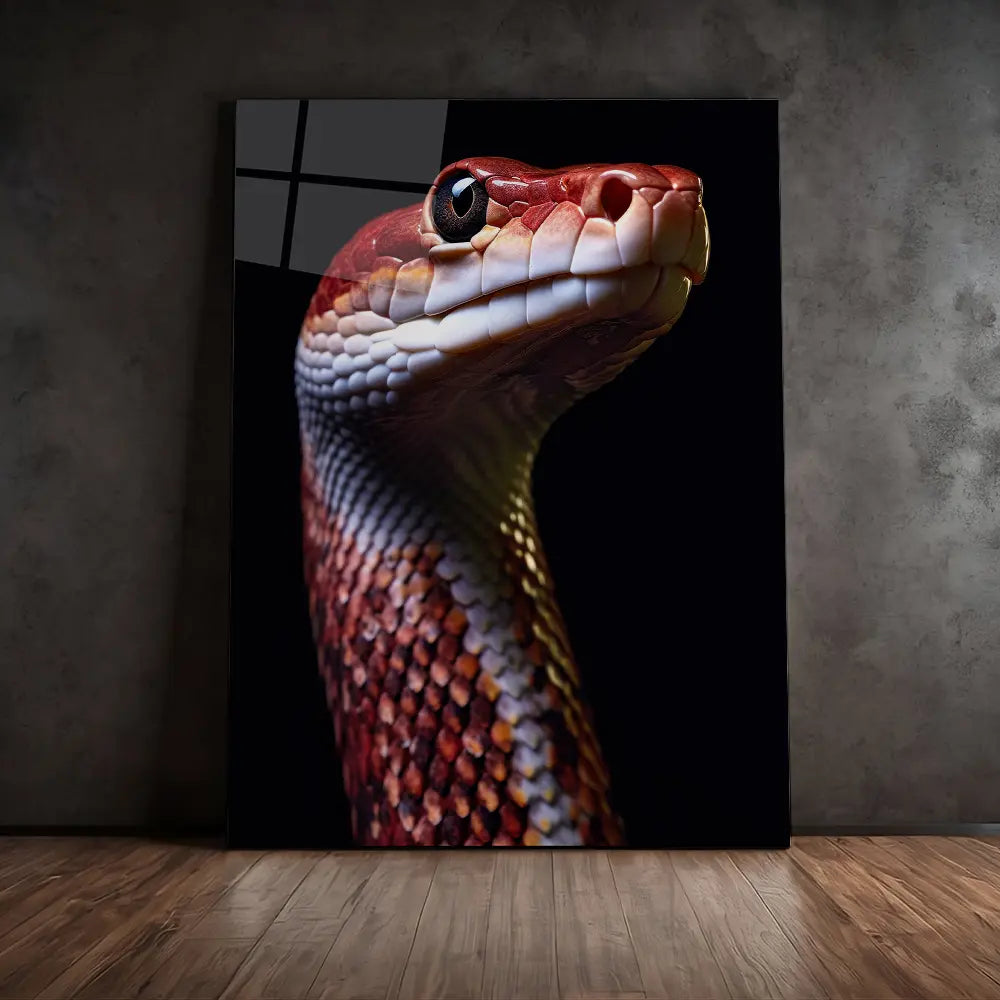 Red Snake Black Portrait