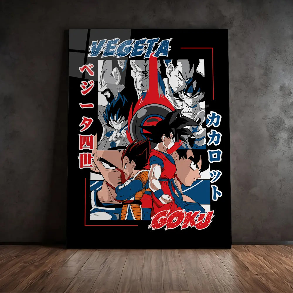 Vegeta Goku Evolution Collage